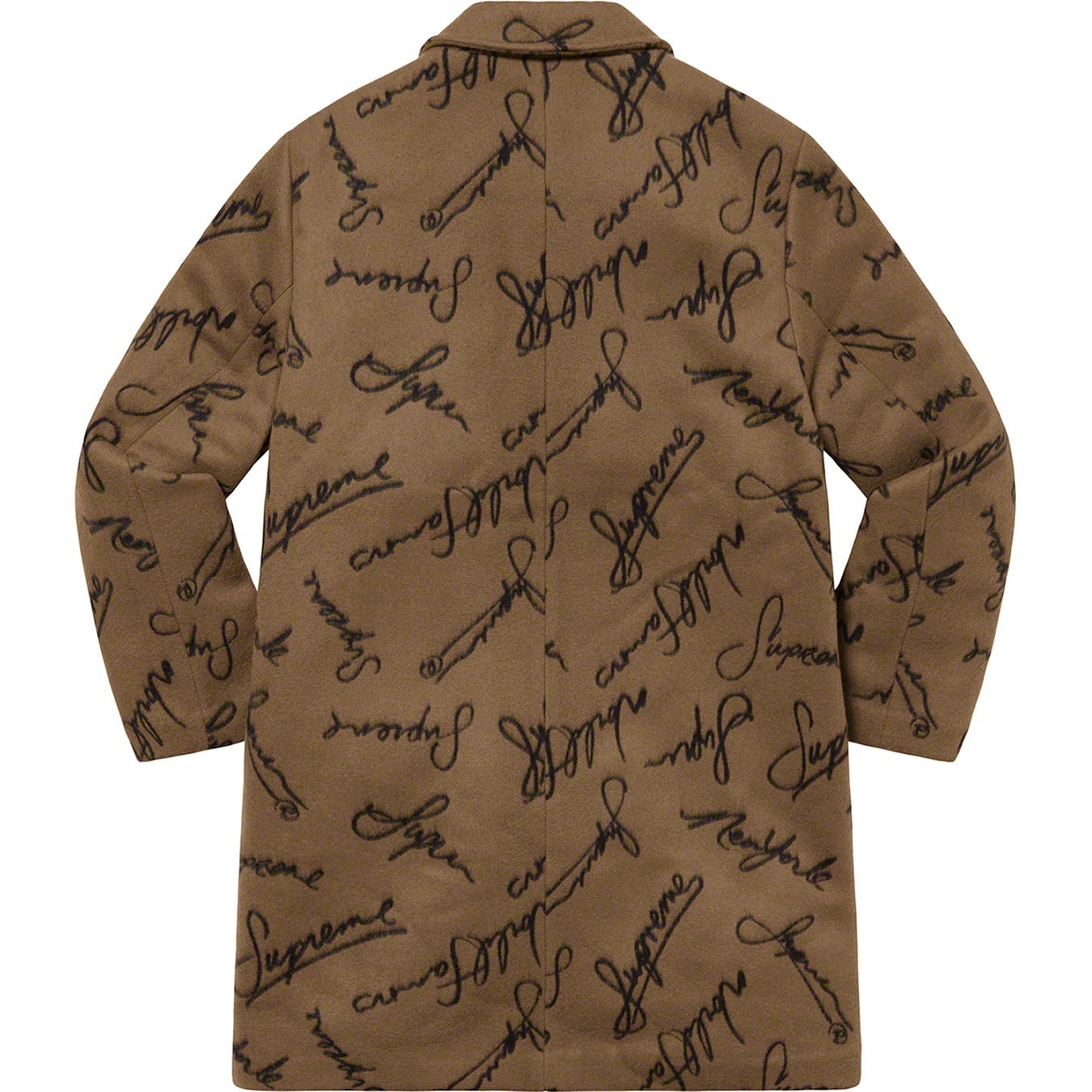 Script Logos Wool Overcoat view 12